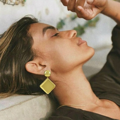 Rhomboid Reflective Earrings