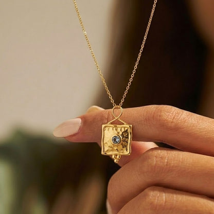 April Birthstone Infinity Necklace