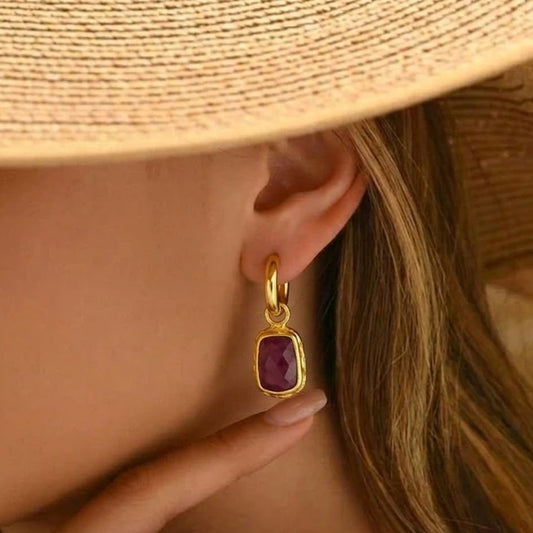 Ruby Reflections Earrings