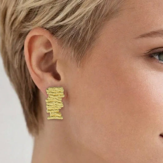 Gilded Net Earrings
