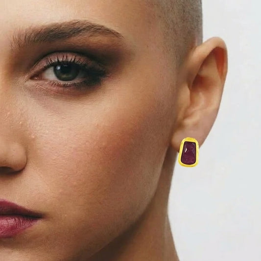 Ruby Reflections Studs