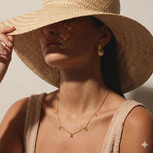 Peace Letter Necklace ( Customizable ) in 92.5 Sterling Silver