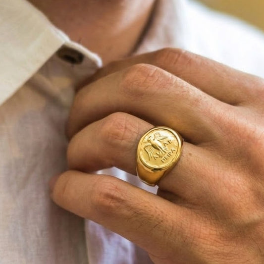 Athena Warrior Signet Men's Ring