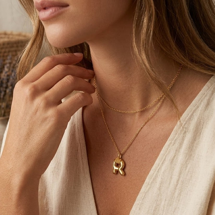 Golden Alphabet Charm