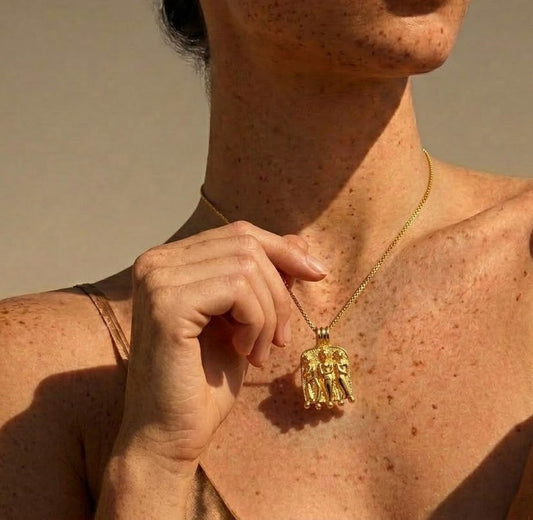 Tridev Totem Necklace in 92.5 Sterling Silver