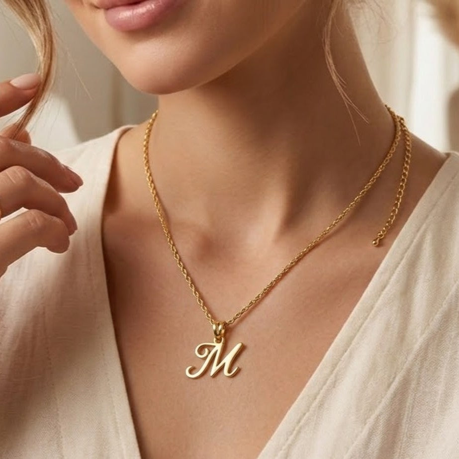 Reflective Alphabet Necklace