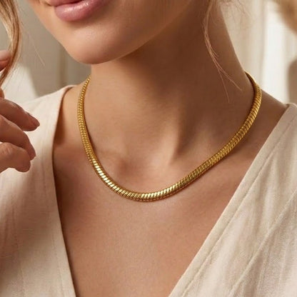 Molten Gold Snake Men's Chain in 92.5 Sterling Silver