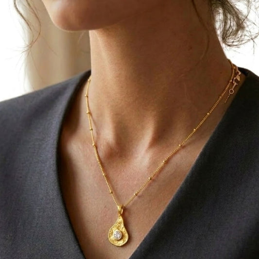 Mini Stardrop Necklace In 925 Sterling Silver