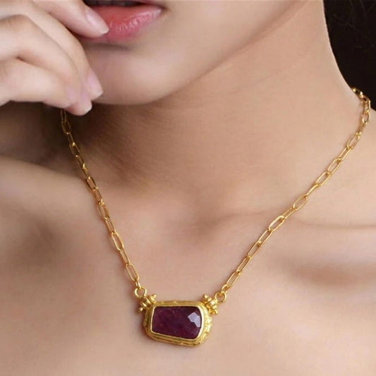 Ruby Reflections Necklace