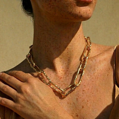 Molten Paper Clip Necklace