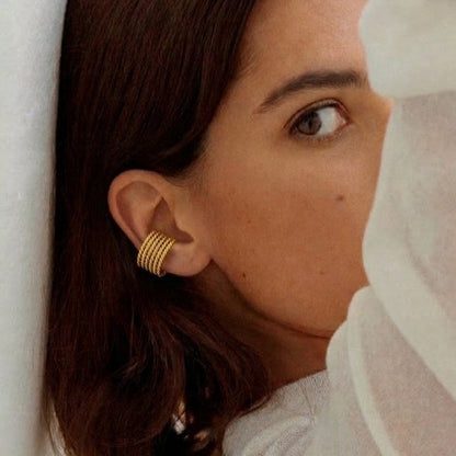 Gilded Weave Ear Cuff ( Single Piece )