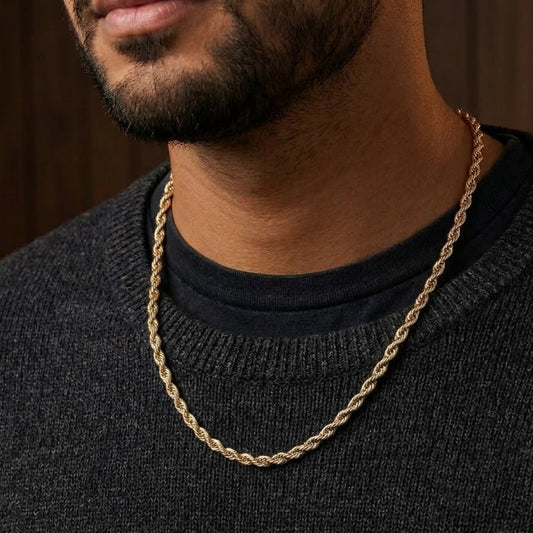 Forged Rope Men's Chain Gold