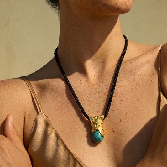 Turquoise Potion Unisex Thread Necklace