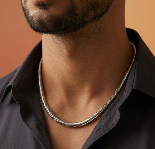 Silver Men's Coil Neckchain