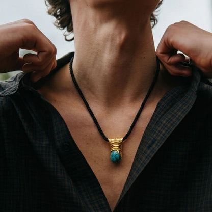 Turquoise Potion Unisex Thread Necklace
