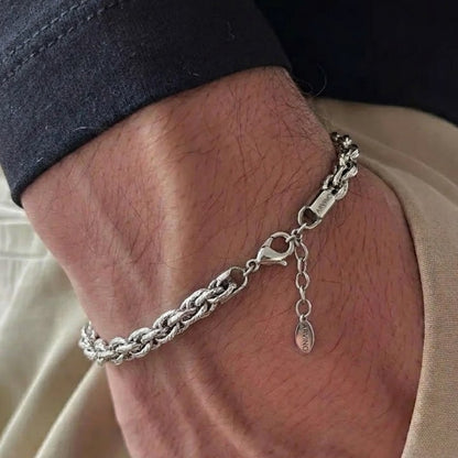 Rugged Flow Men's Bracelet Silver